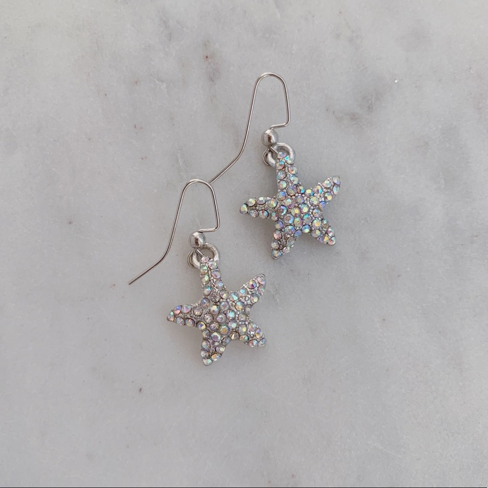 Sparkly Starfish Earrings